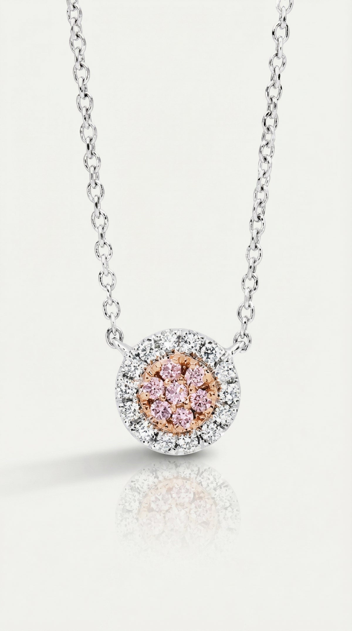 Argyle Essence - Odessa Pink Diamonds Halo Pendant — Levendi Jewellers