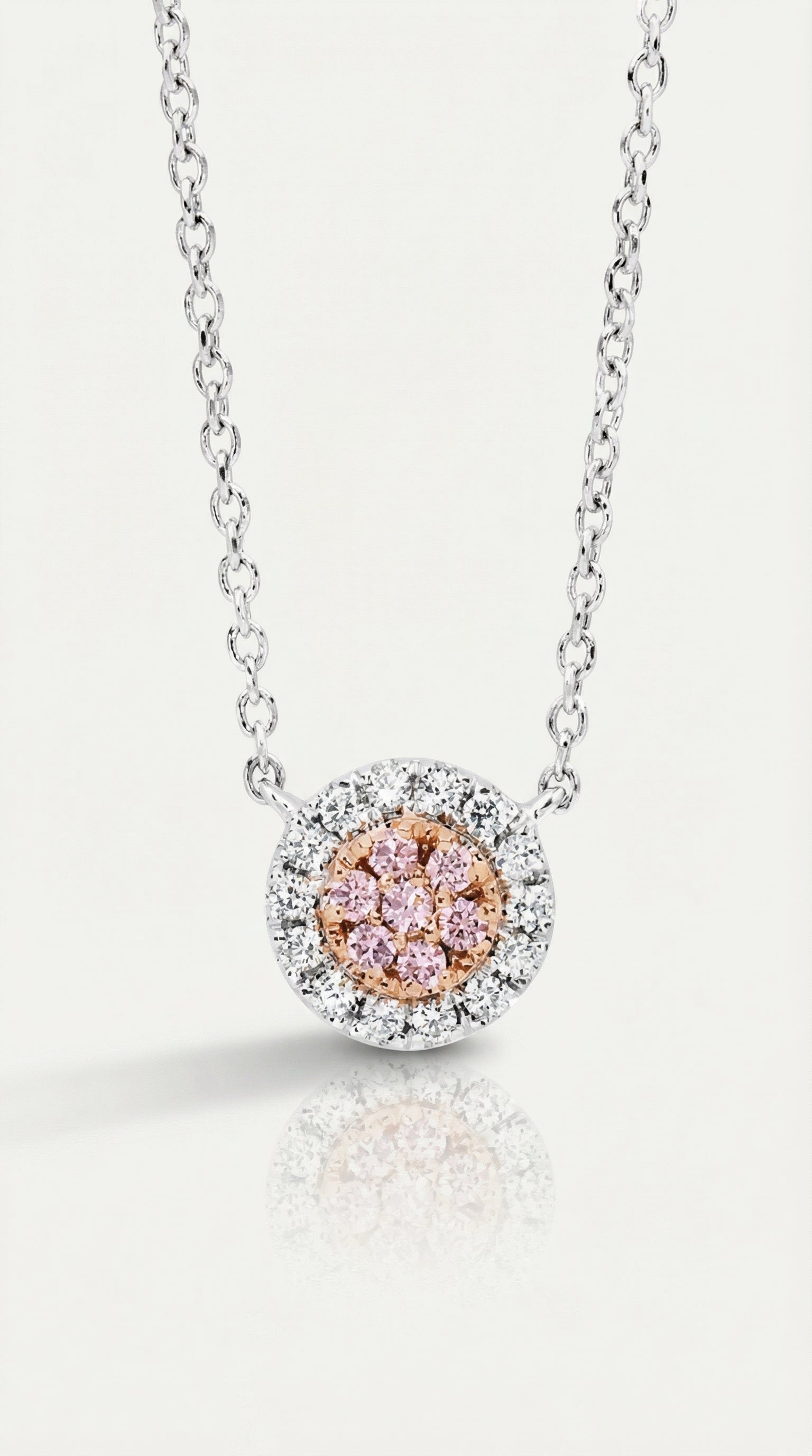 Argyle Essence - Odessa Pink Diamonds Halo Pendant