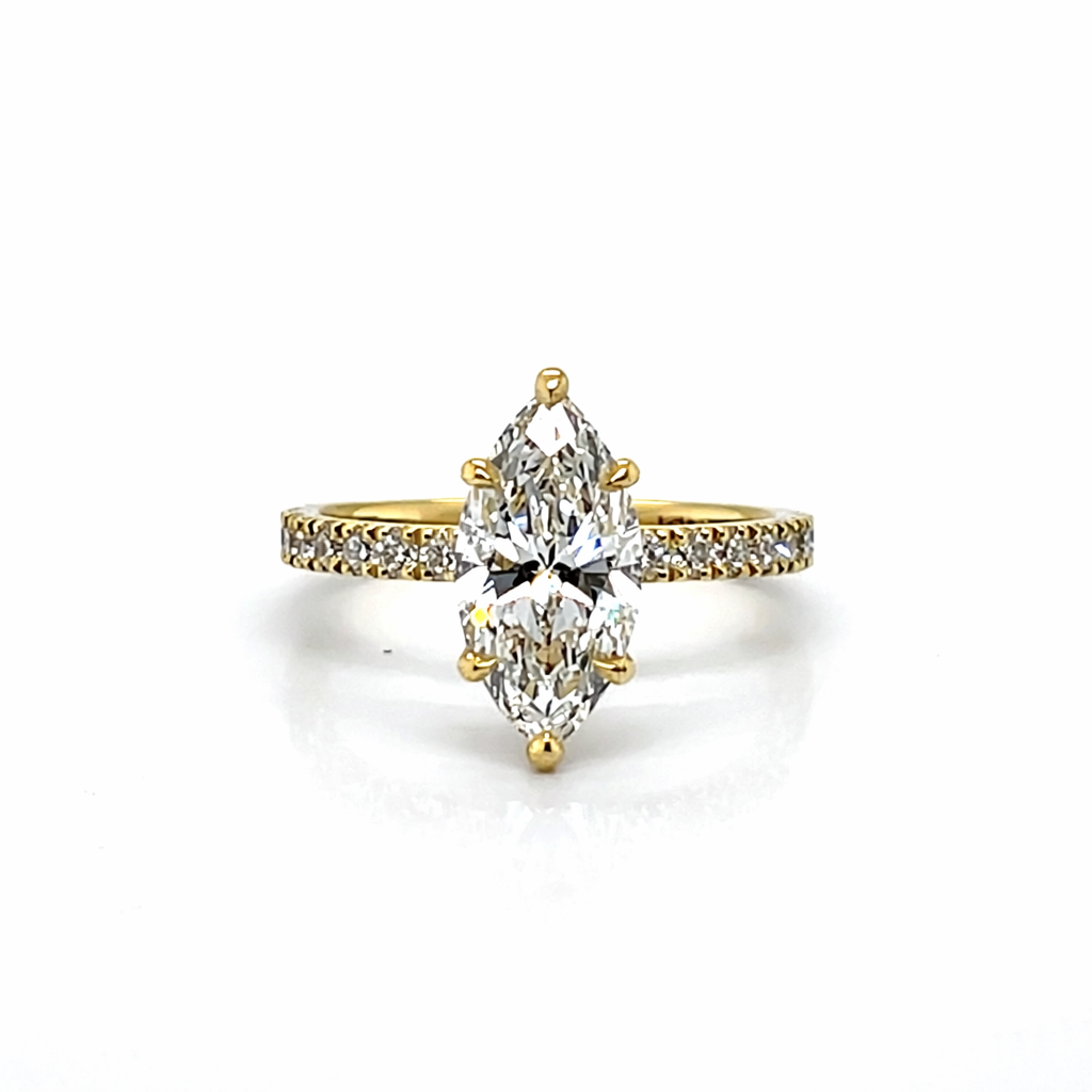 Levendi Classic - Marquise Diamond Engagement Ring