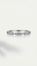 Wedding Band - Rows Baguette & Round Brilliant Cut Diamonds.