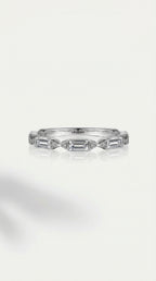 Wedding Band - Rows Baguette & Round Brilliant Cut Diamonds. — Levendi Jewellers