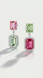 DUO TOURMALINE & DIAMOND DROP EARRINGS — Levendi Jewellers