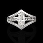 The Ellipse - Marquise Diamond Ring, view 2 — Levendi Jewellers
