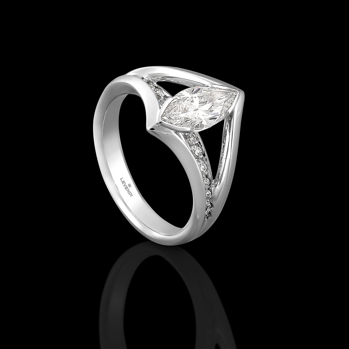 The Ellipse - Marquise Diamond Ring — Levendi Jewellers