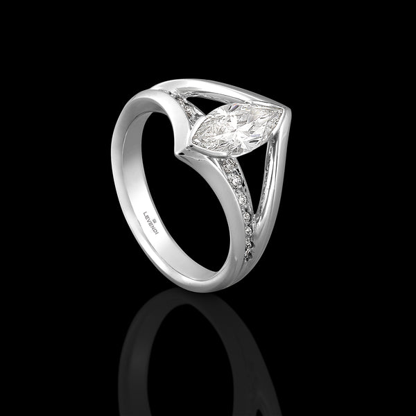 The Ellipse - Marquise Diamond Ring — Levendi Jewellers