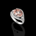 The Imperial Blush - Oval Morganite Ring
