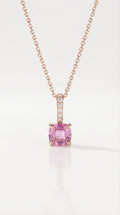 Pink Sapphire Rose Gold Necklace