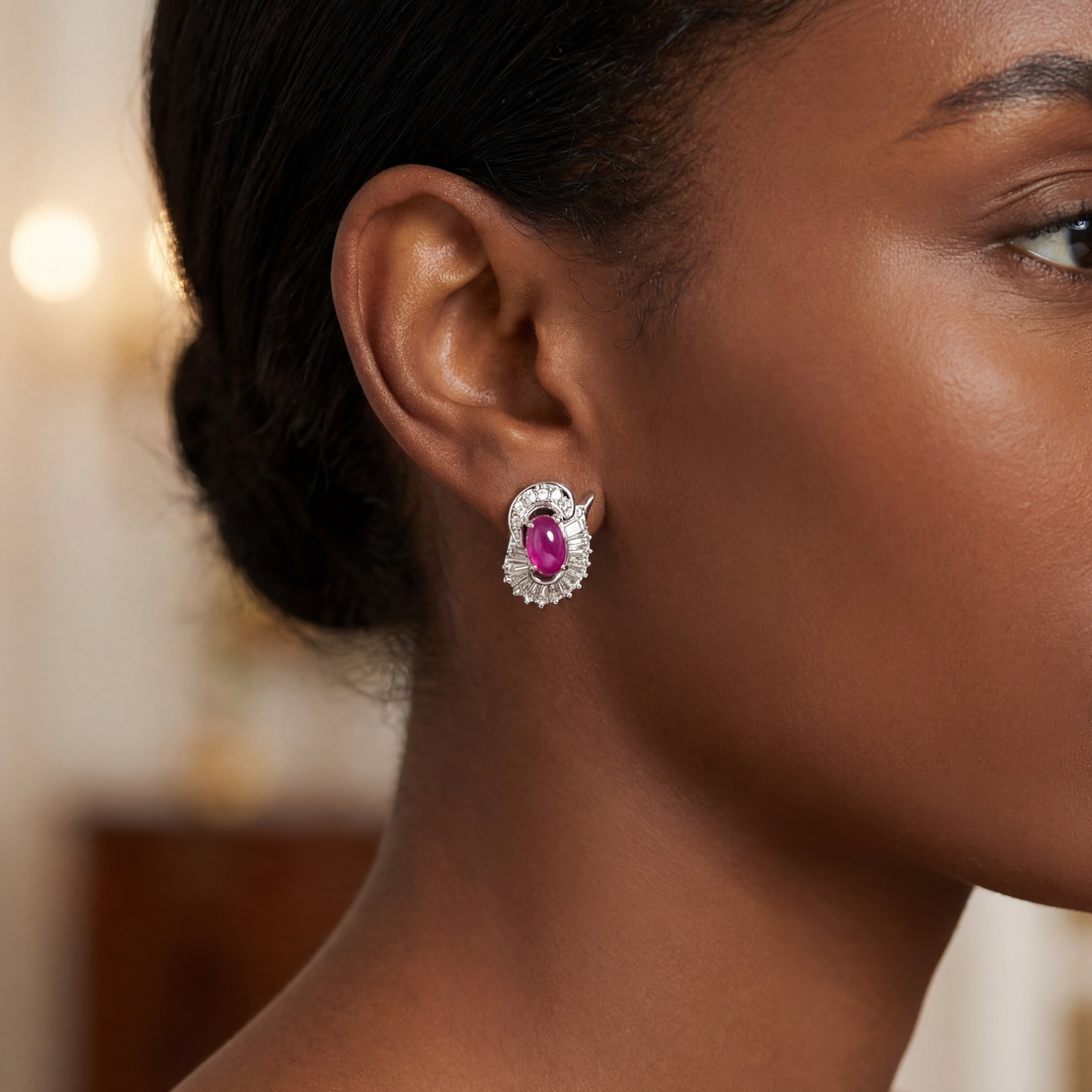 Sofia Levendi - Star Ruby Earrings