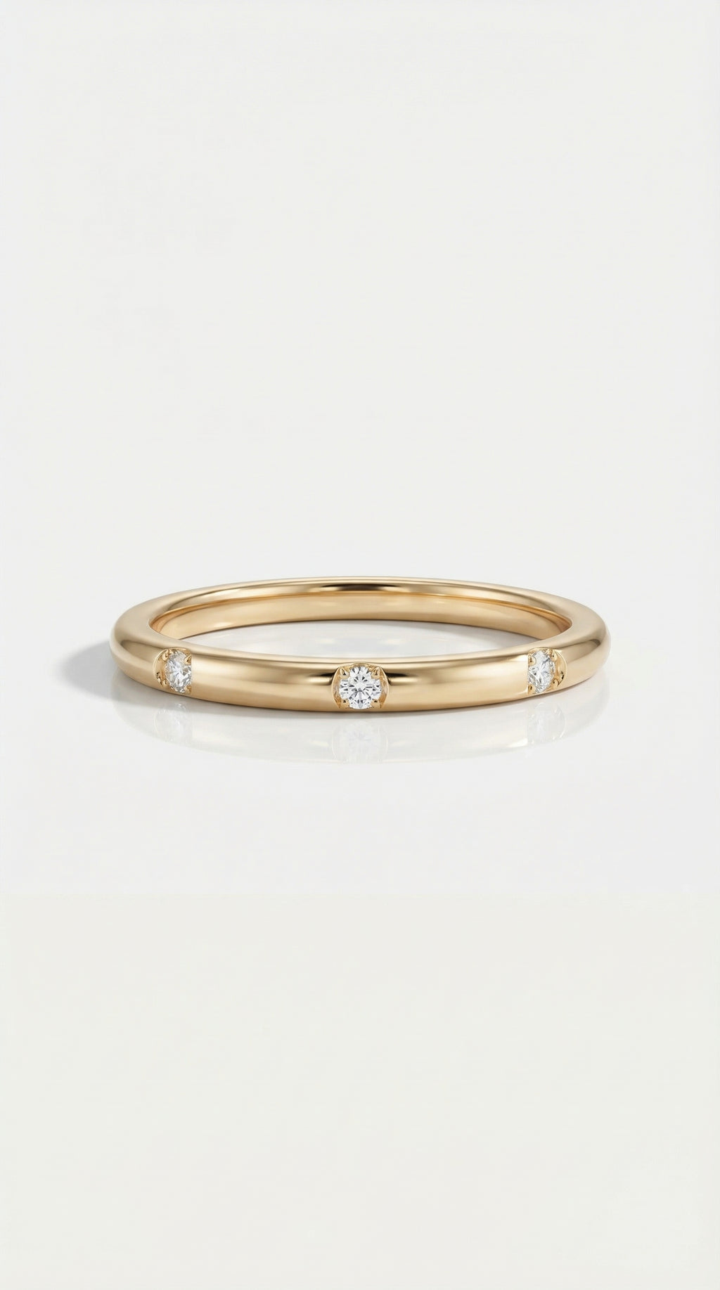 Wedding band - Classic 5 Diamonds Drop Set — Levendi Jewellers