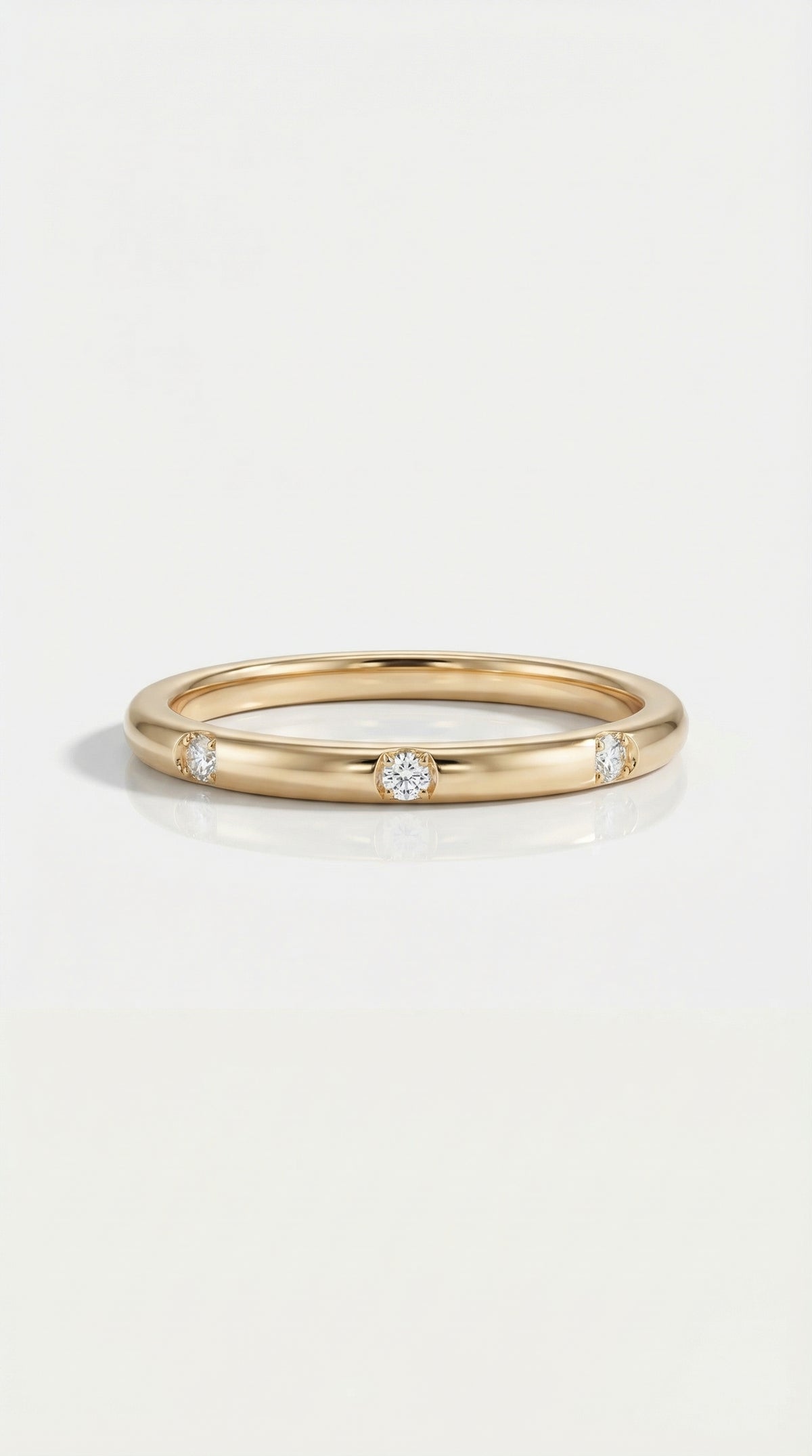 Wedding band - Classic 5 Diamonds Drop Set — Levendi Jewellers