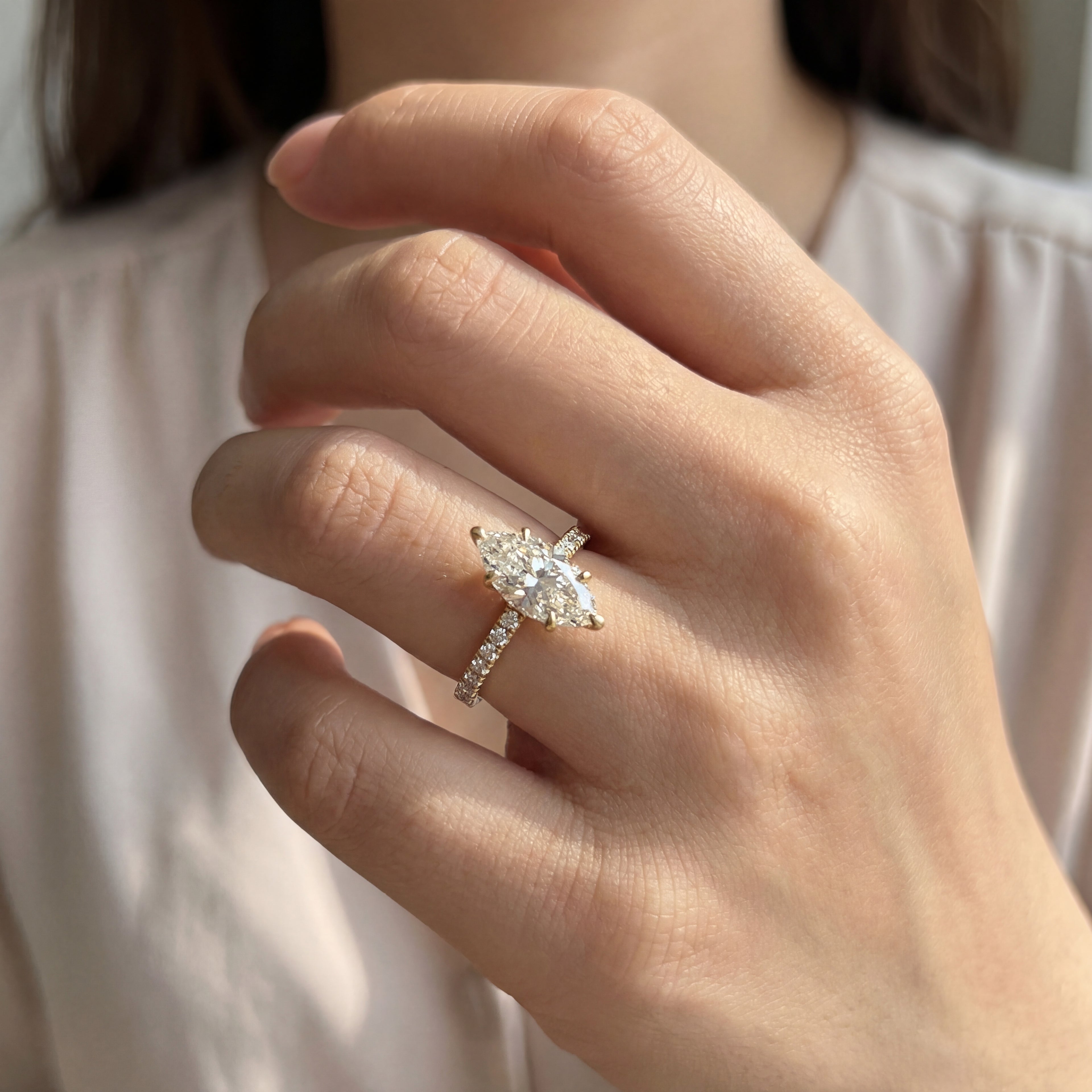 Levendi Toi & Moi - Marquise cut 2.01 CT Engagement Ring