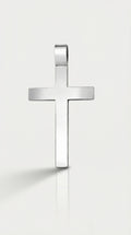 Panos - Medium White Gold Cross and Matt Finish