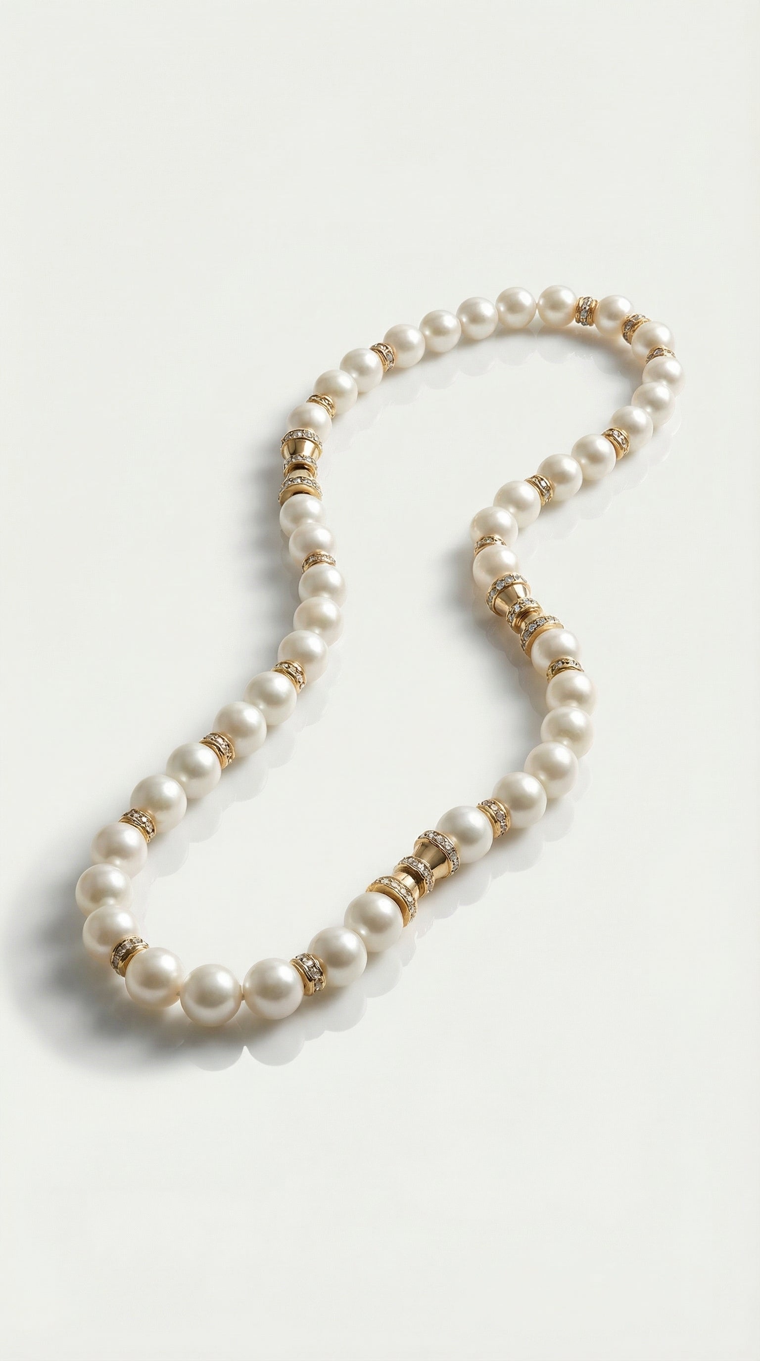 Australian South Sea Pearls Diamond & Gold Necklace