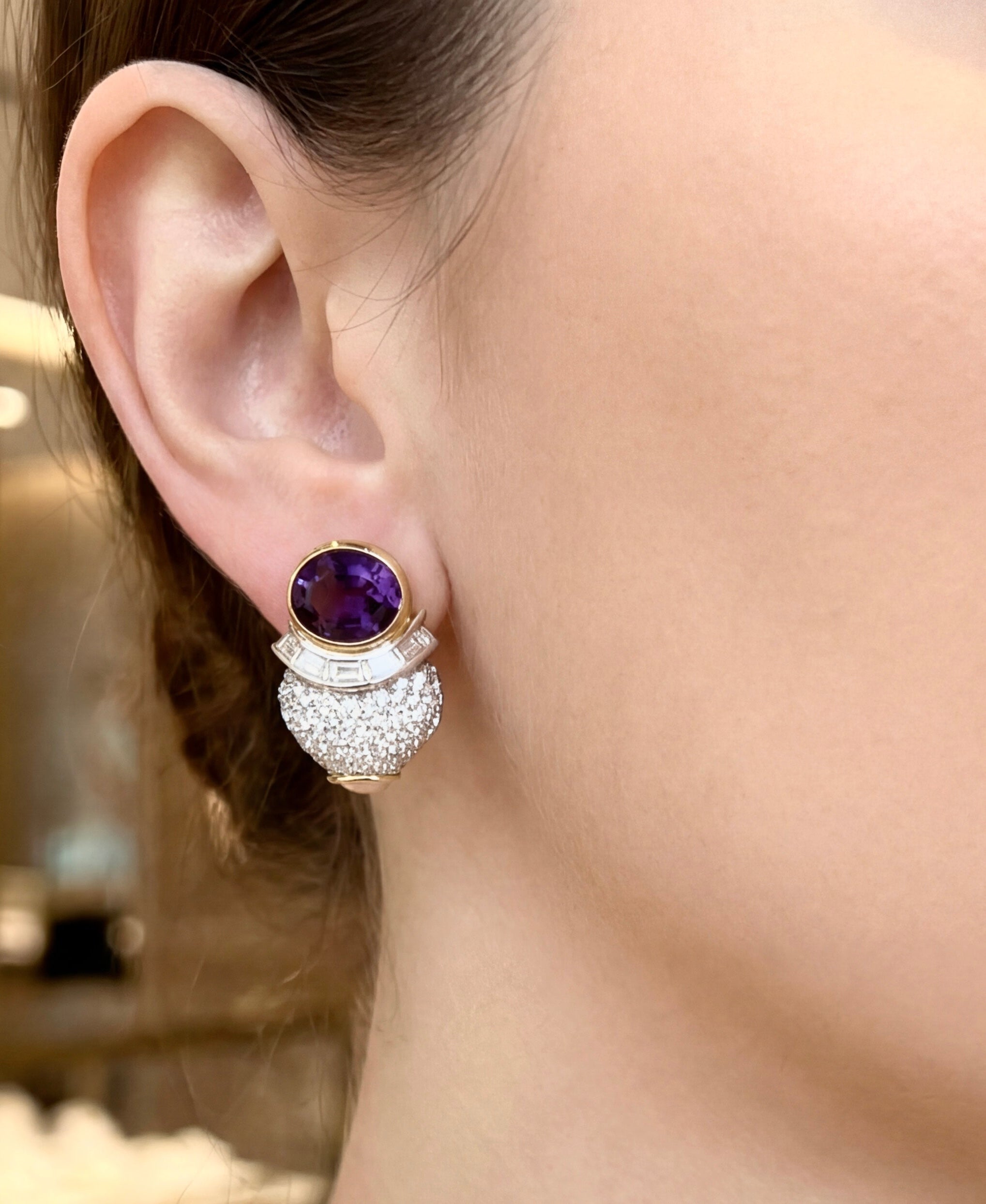 Sofia Levendi – Amethyst Cocktail Earrings