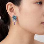 Neptune's Garden - Sky Blue Topaz Earrings 9.29ct, view 2 — Levendi Jewellers