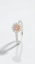 Argyle Essence - Anastasia Pink Halo Engagement Ring
