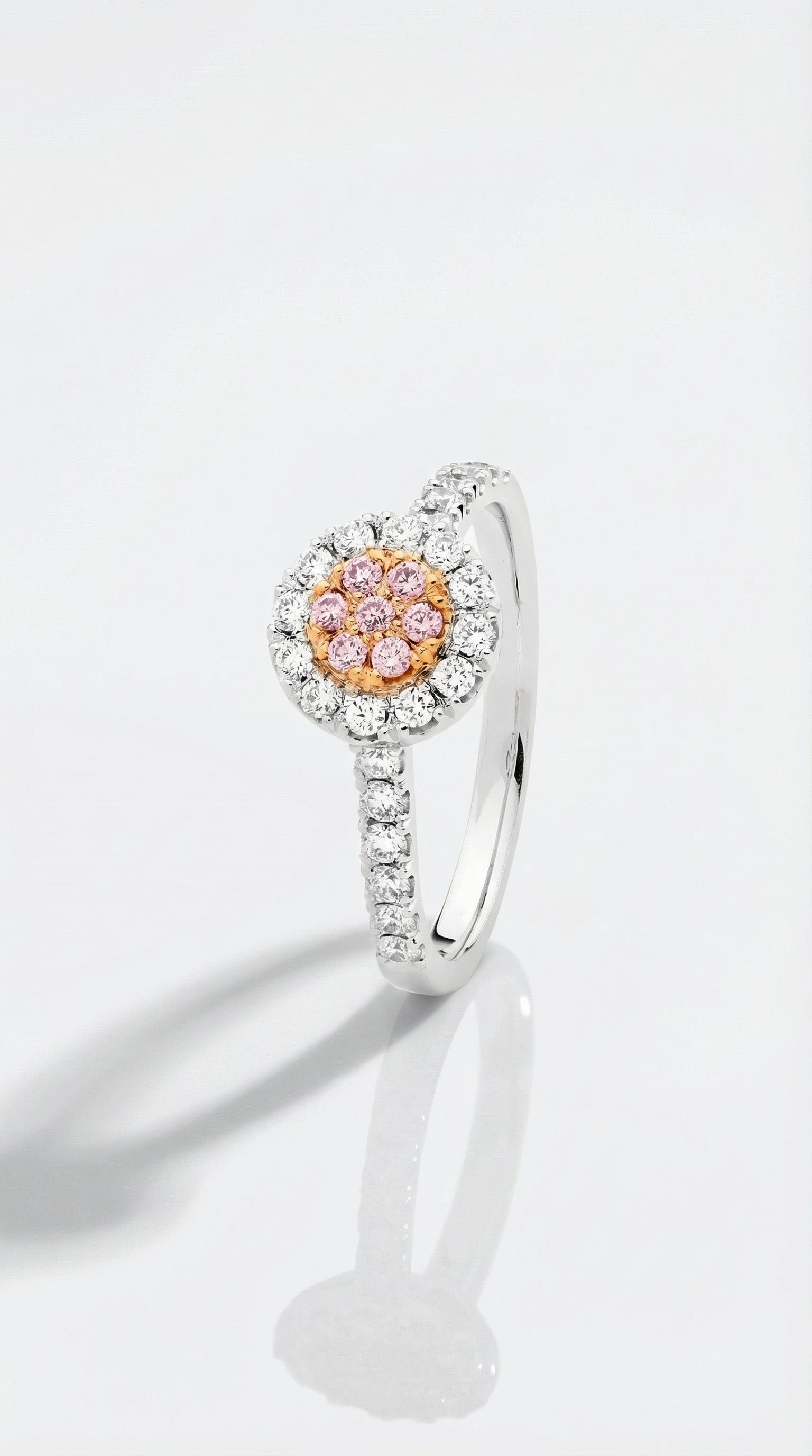 Argyle Essence - Anastasia Pink Halo Engagement Ring