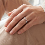 Argyle Essence - Elyra Diamonds Crossover Ring, view 2 — Levendi Jewellers