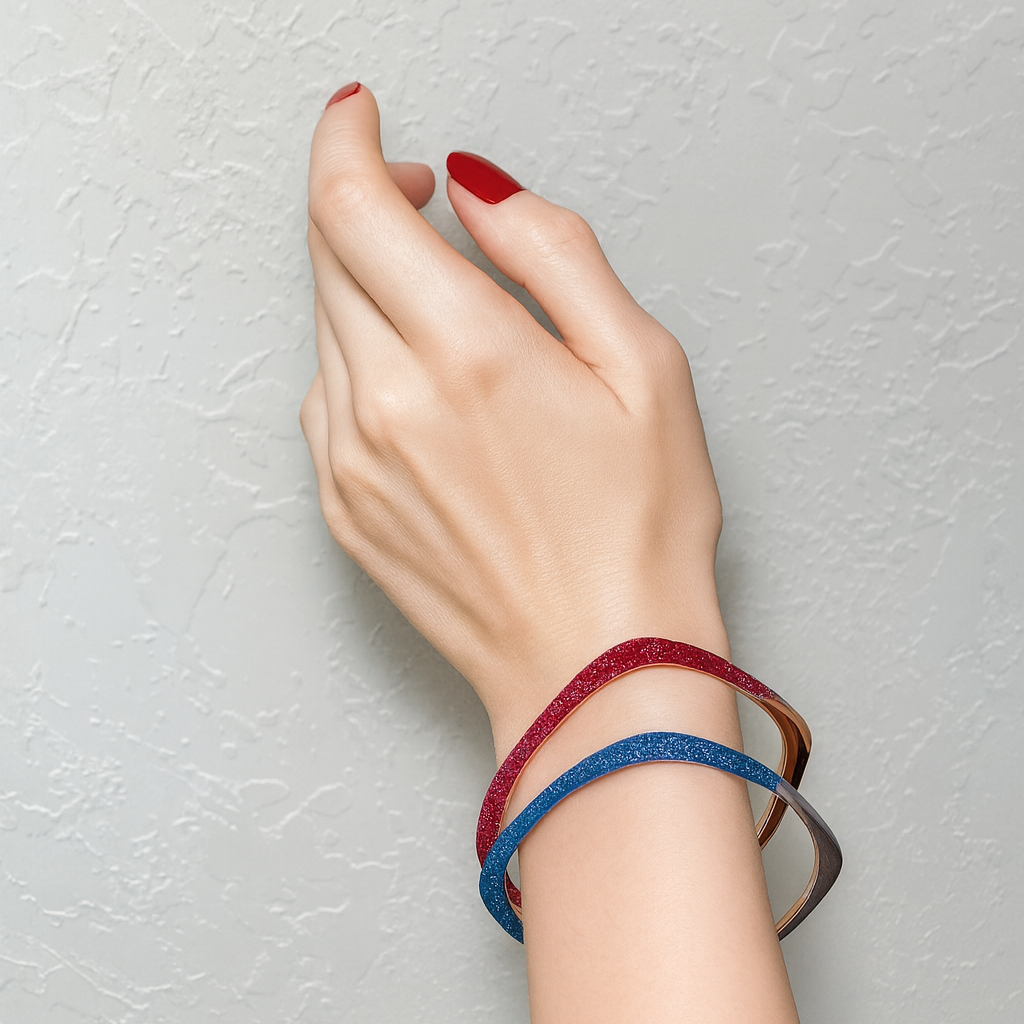 Invisible Blue Sapphire Micro Pave Bangle