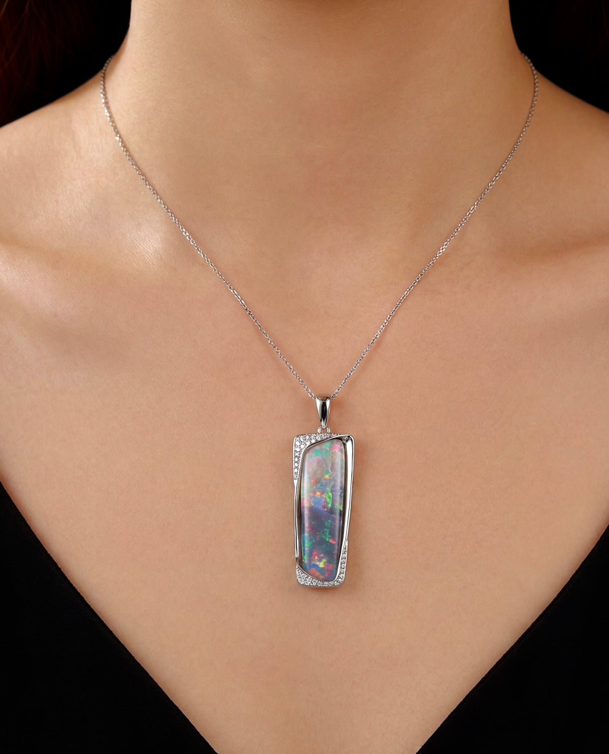 Australian Boulder Opal Pendant - 25.00ct, view 2 — Levendi Jewellers