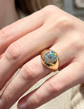 Australian Boulder Opal Signet Ring