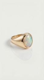 Australian Boulder Opal Signet Ring — Levendi Jewellers
