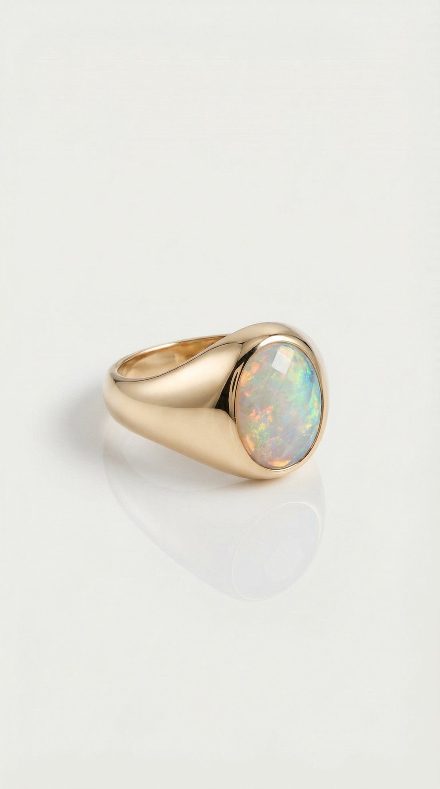 Australian Boulder Opal Signet Ring