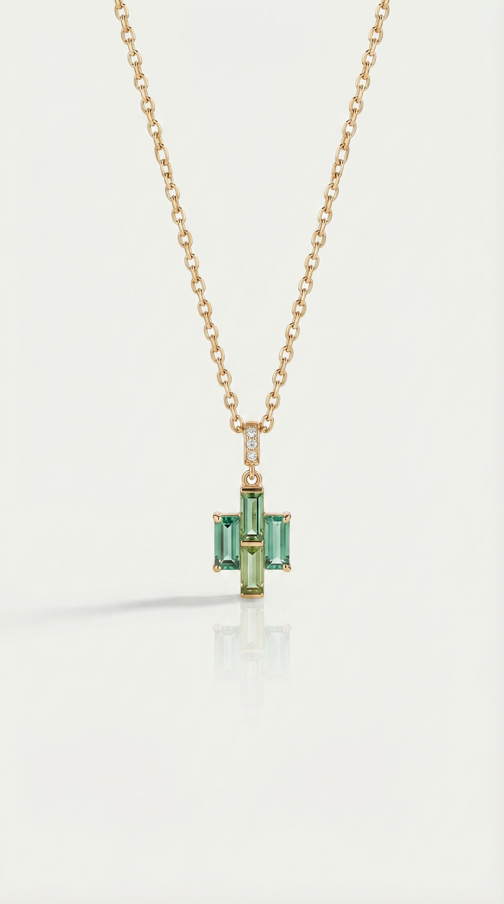 Rainbow - Emerald & Peridot Pendant — Levendi Jewellers