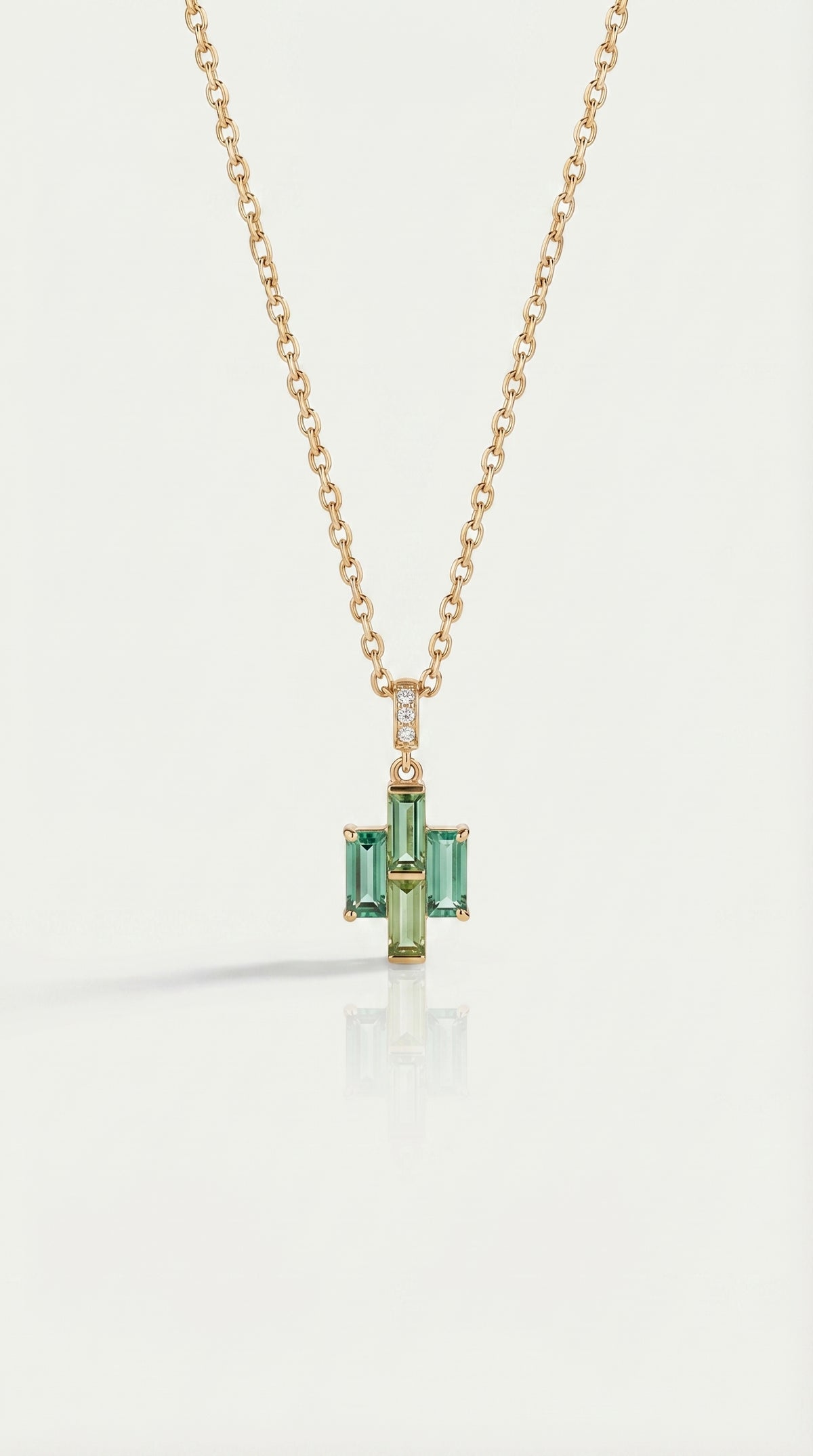 Rainbow - Emerald & Peridot Pendant — Levendi Jewellers