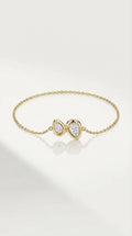 Levendi Essentials - Twins Pear Diamonds Bracelet