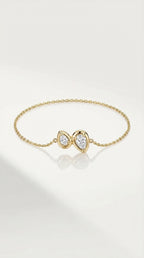 Levendi Essentials - Twins Pear Diamonds Bracelet — Levendi Jewellers