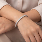 Baguette-Set Diamond Bangle, view 2 — Levendi Jewellers