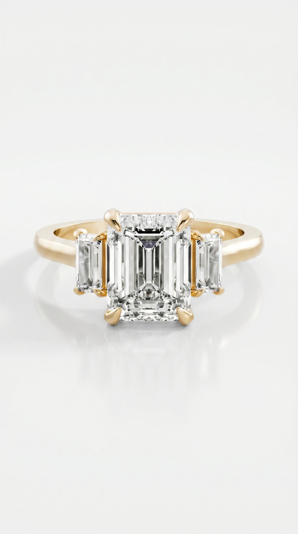 Levendi Classic Trilogy - Emerald Diamond Engagement Ring — Levendi Jewellers