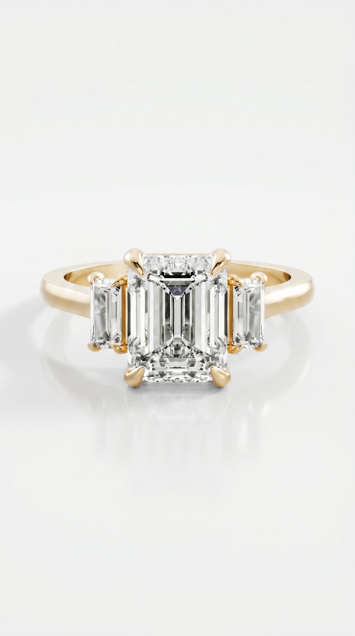 Levendi Classic Trilogy - Emerald Diamond Engagement Ring — Levendi Jewellers