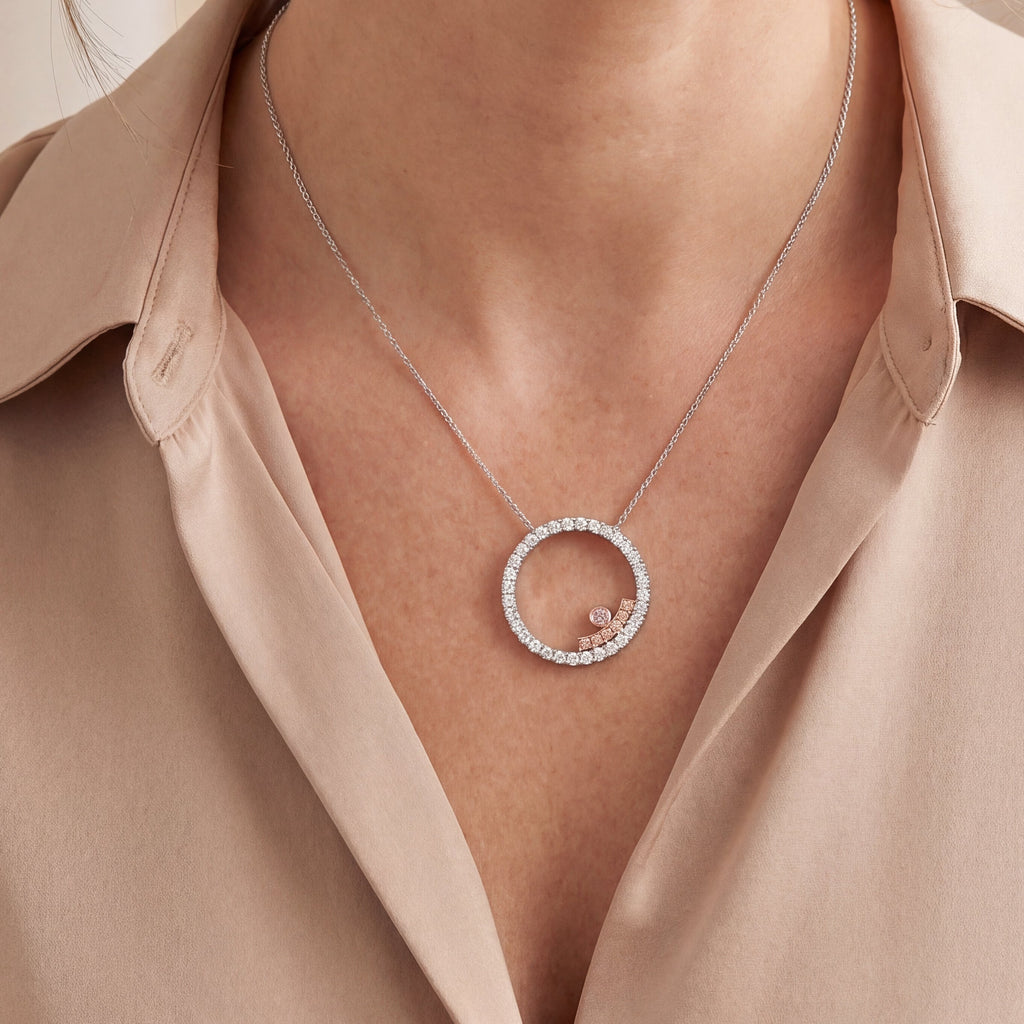 Argyle Essence - Callista Pink Diamond Pendant, view 2 — Levendi Jewellers
