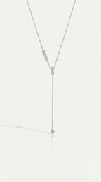 Pure Line - 6 Diamonds Tie Adjustable Necklace — Levendi Jewellers