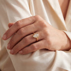 Levendi Wave of Love - Pear Cut Bezel Set Engagement Ring, view 2 — Levendi Jewellers