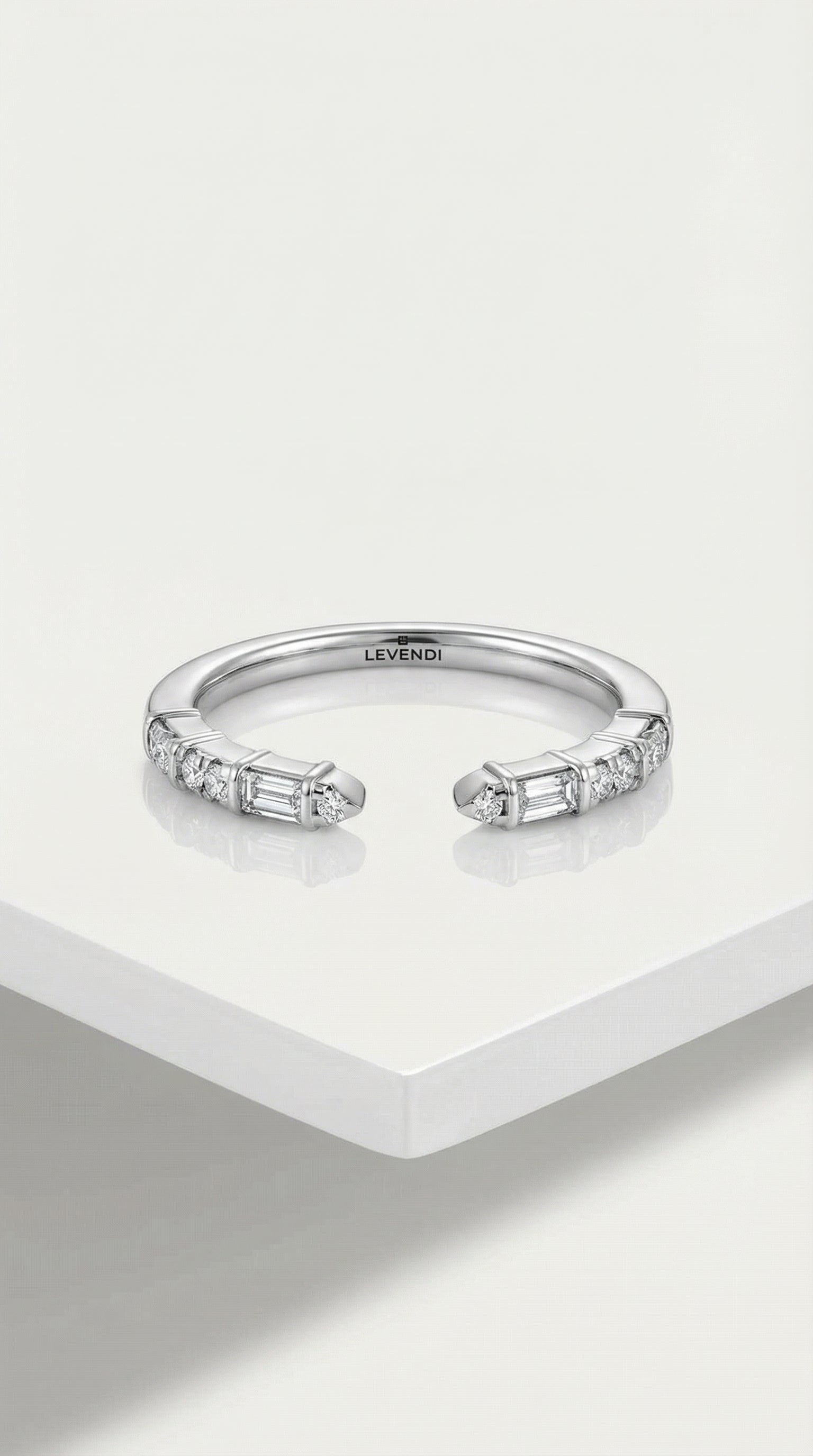 Wedding Band - White Gold Channel Set Baguette