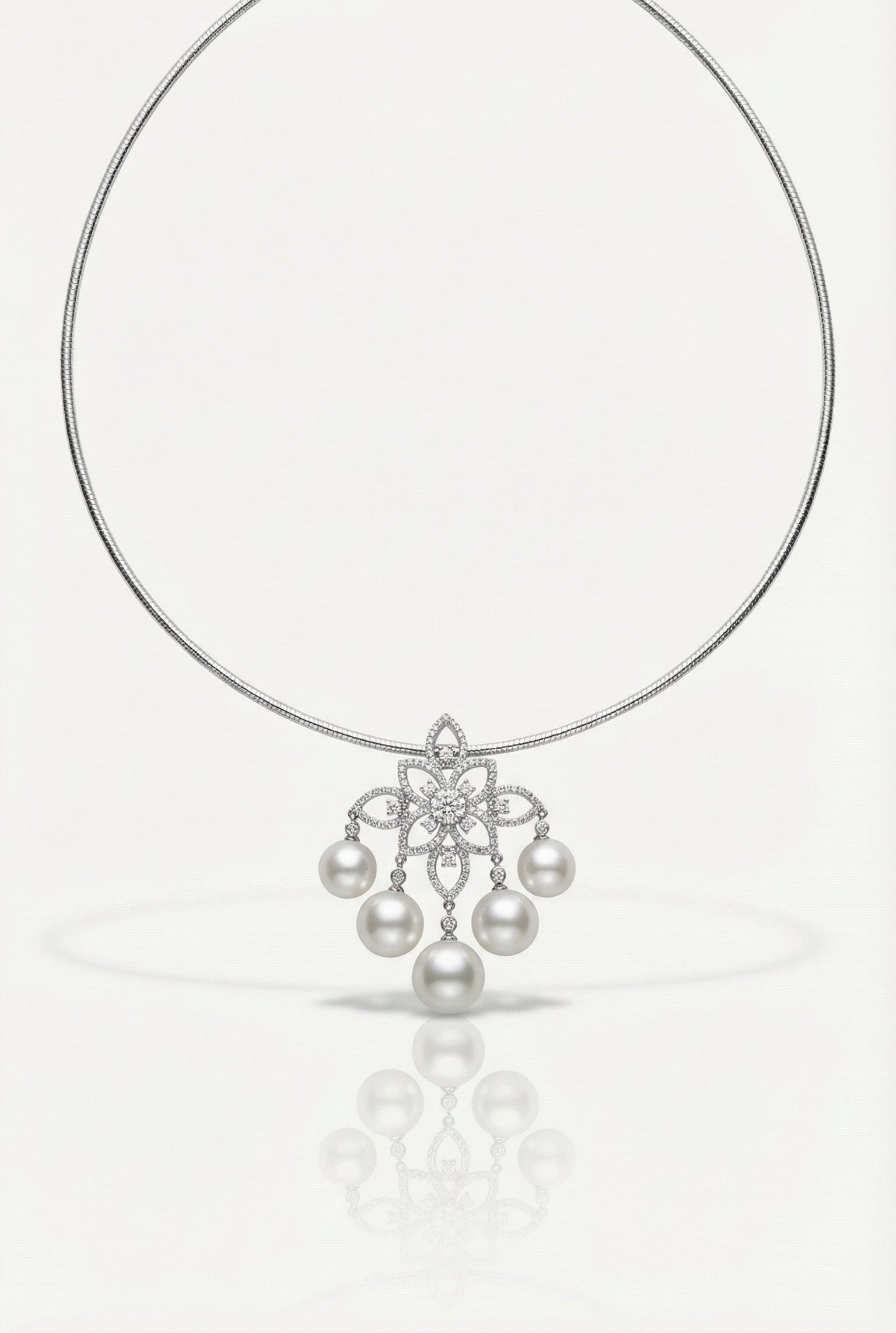 Australian South Sea Pearl & Diamond Victorian Pendant