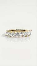 Wedding Band 8 Marquise Diamonds Off Set