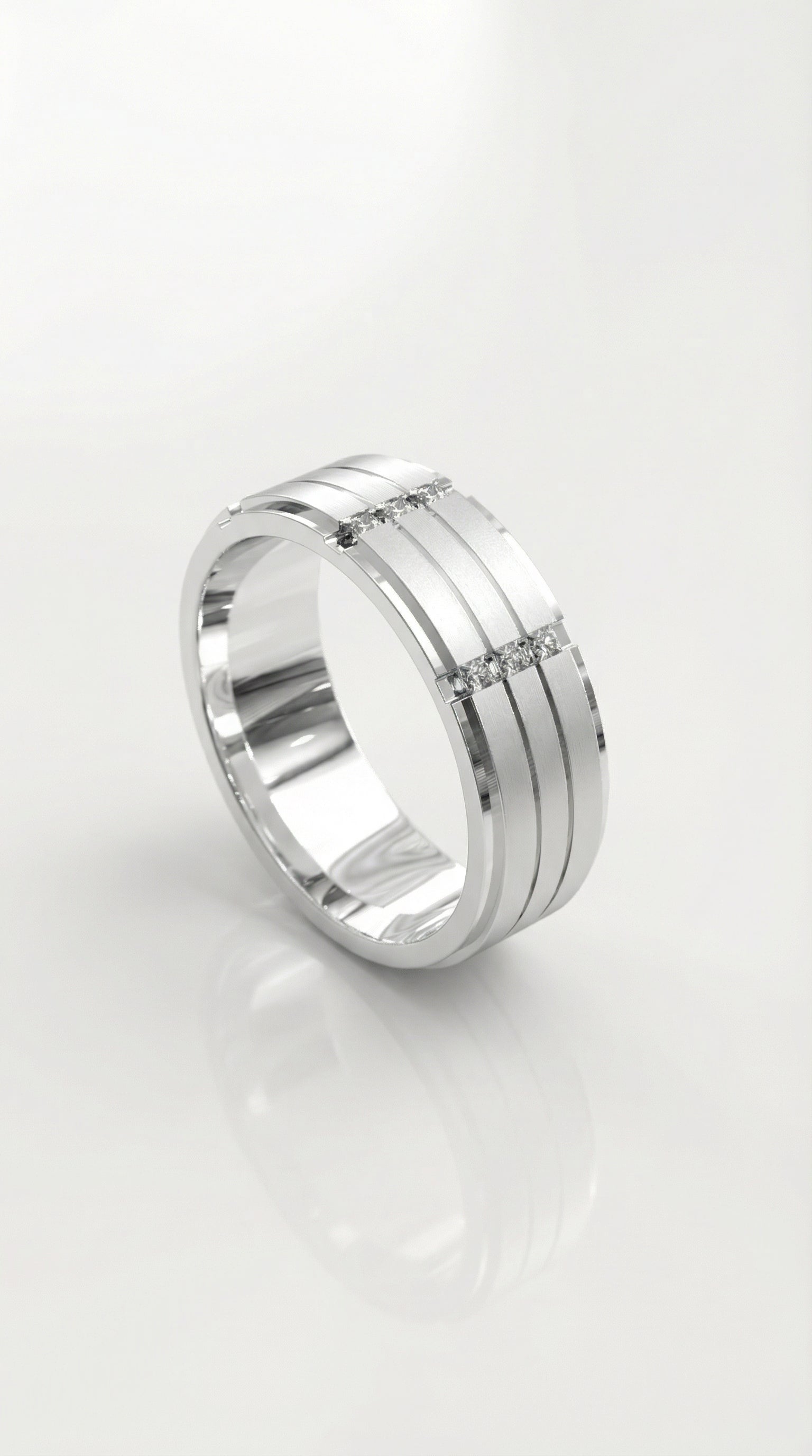 Three Row Diamond Ring