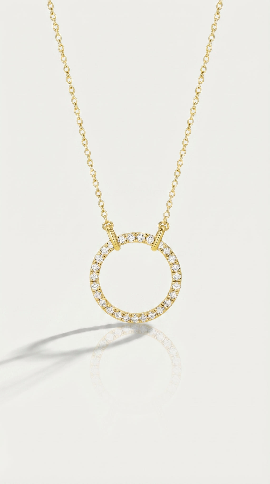 Circle Fine Diamond Pendant — Levendi Jewellers