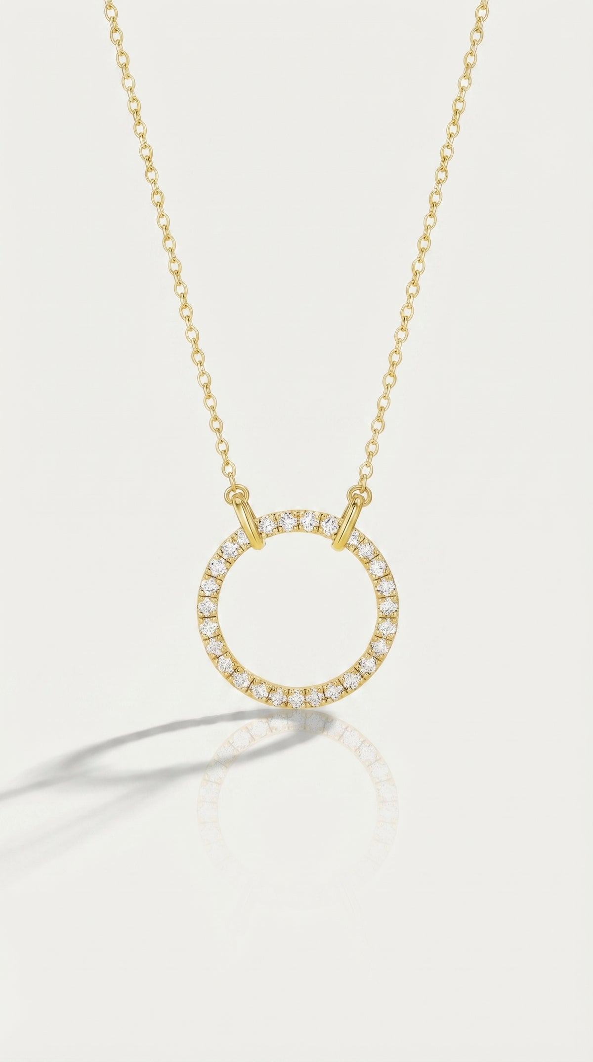 Circle Fine Diamond Pendant — Levendi Jewellers