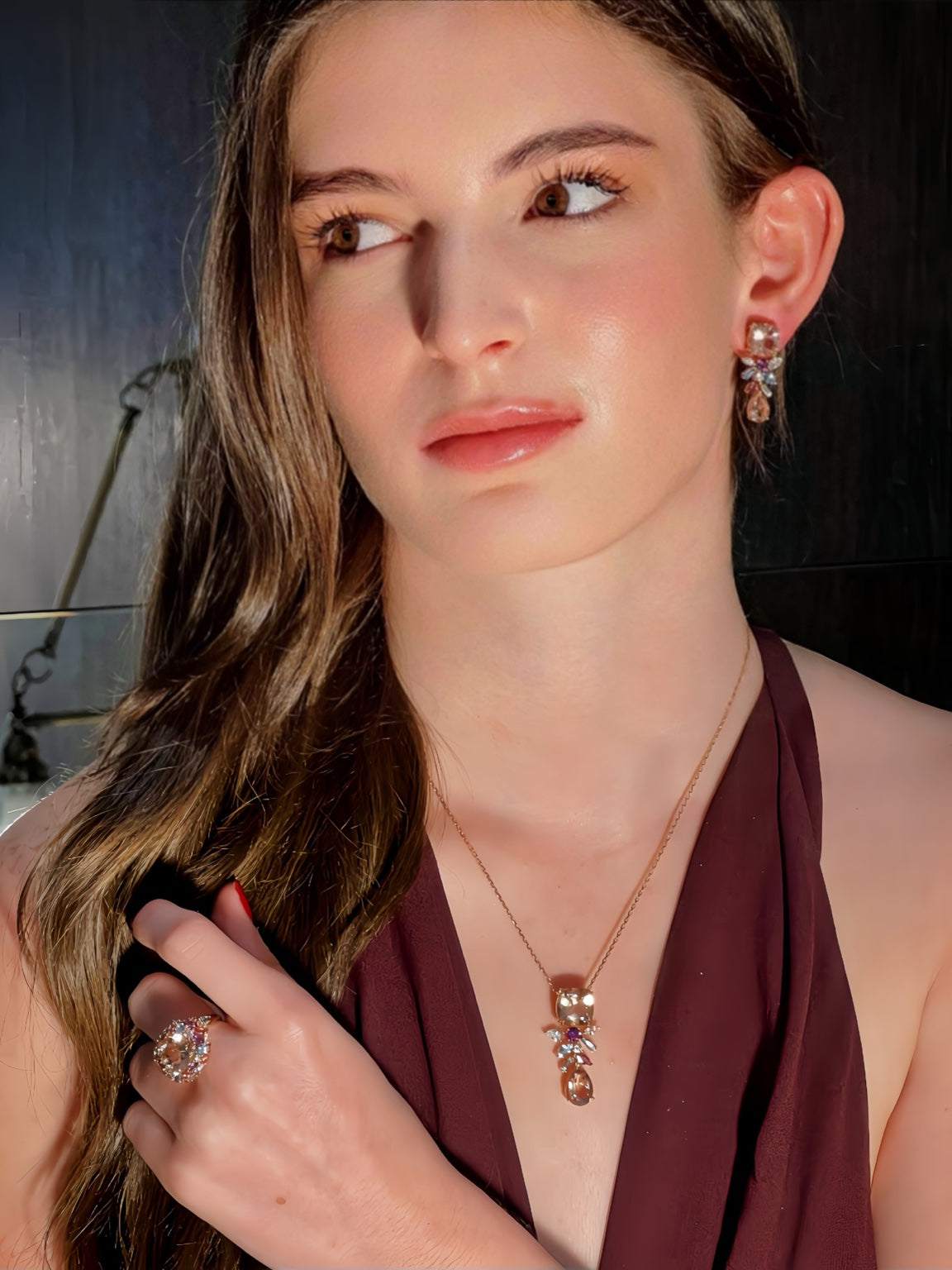 Neptune's Garden - Morganite Earrings 8.26 ct