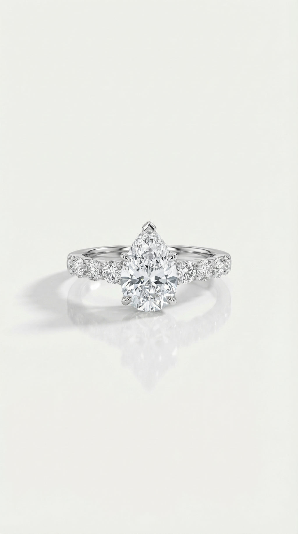 Levendi Classic - Pear Cut Marquise & Round Diamond band Engagement Ring — Levendi Jewellers