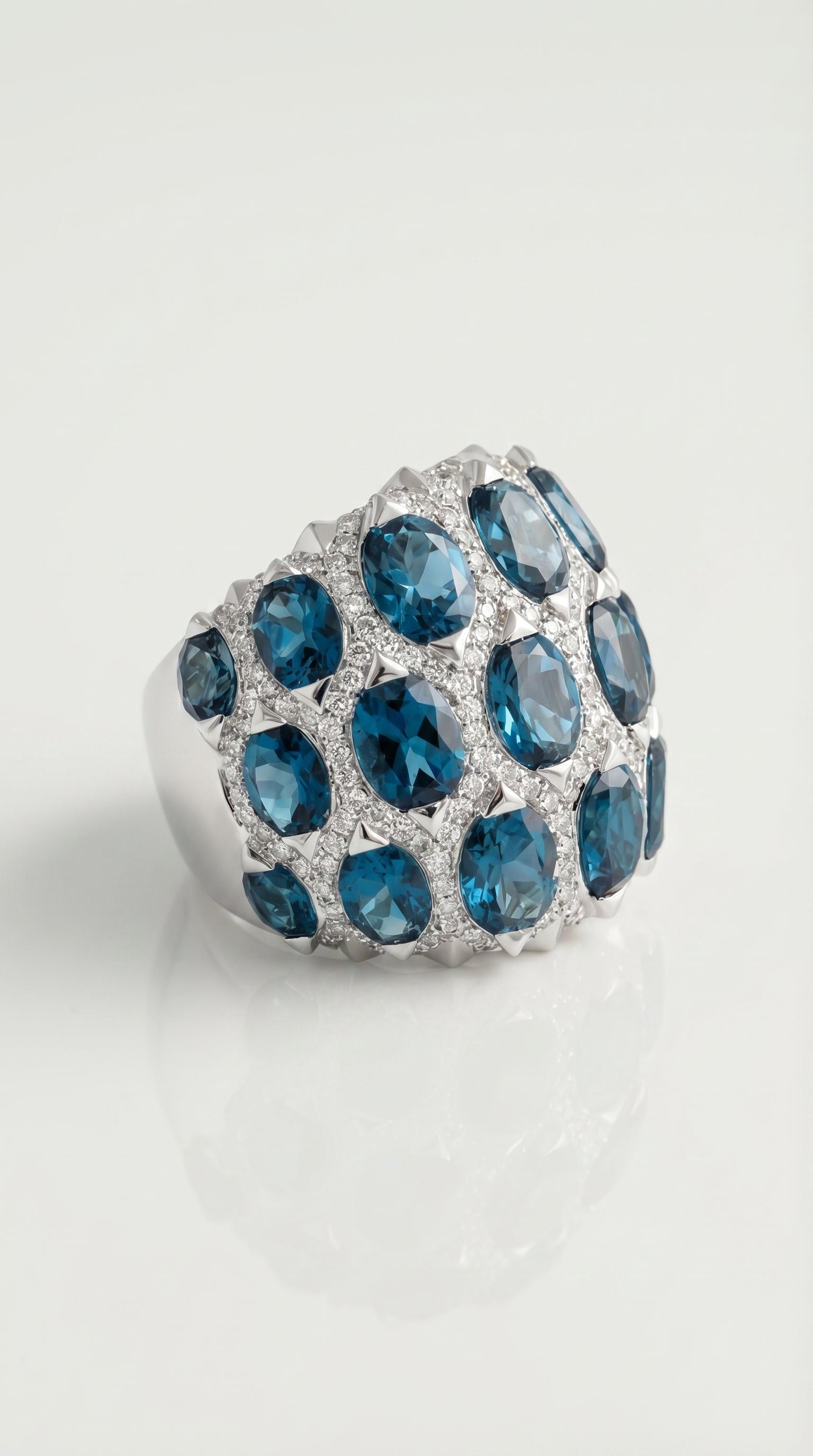 London Blue Topaz & Diamond Ring