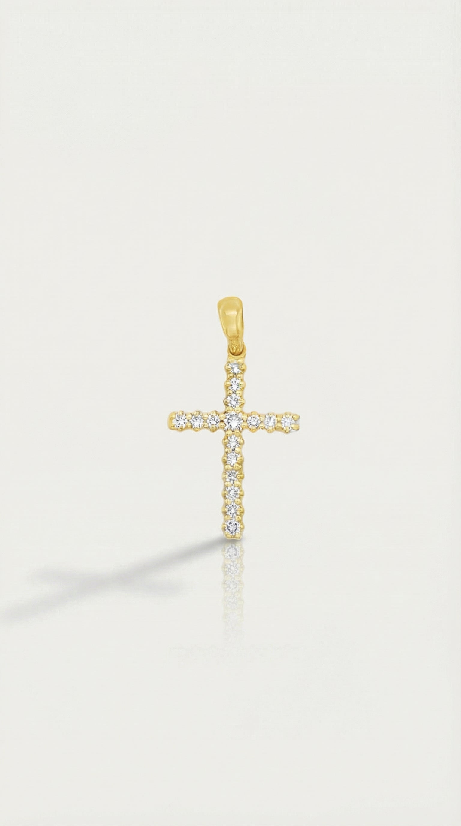 Thea - Grande Yellow Gold Diamonds Cross