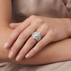 The Sovereign 3 Row Diamond Ring, view 2 — Levendi Jewellers