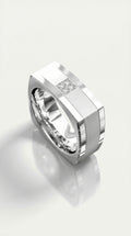 Square Set Diamond Ring