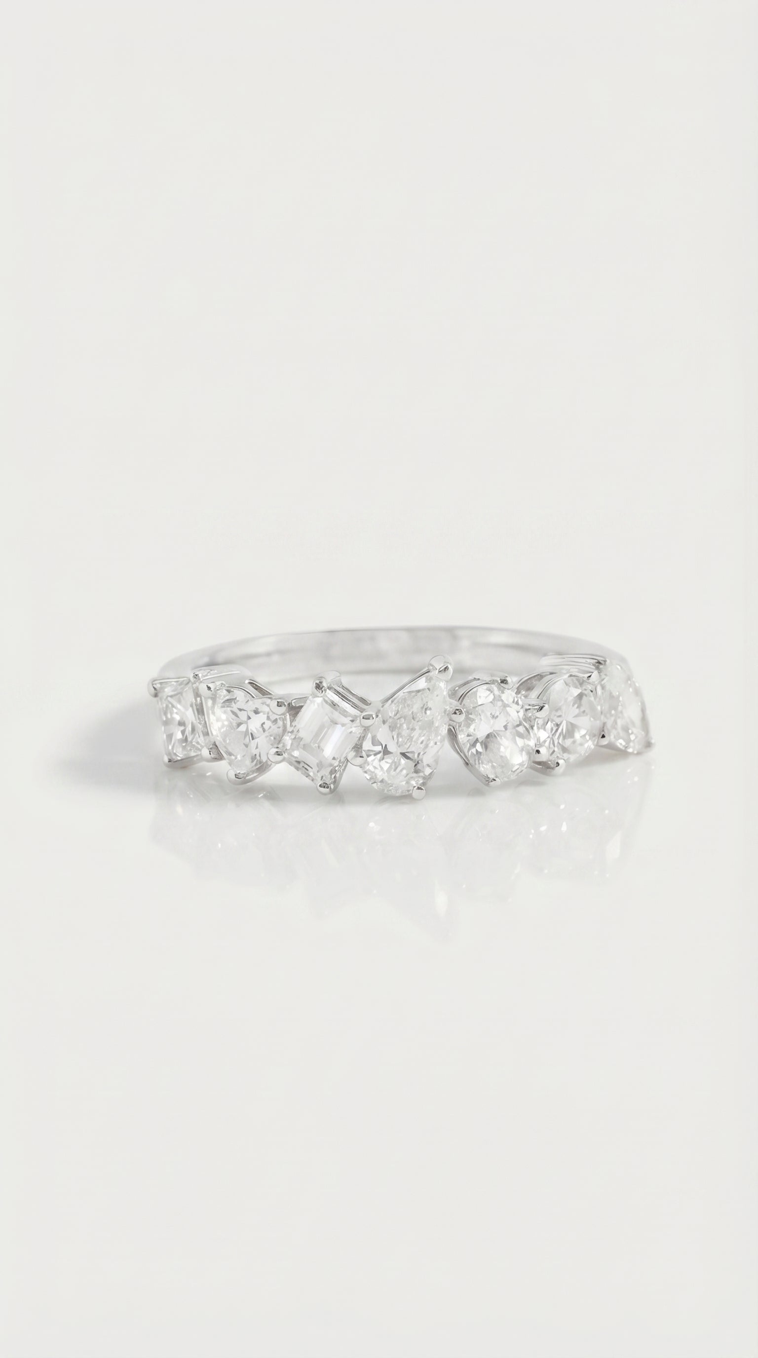 Symphony of Facets - White Gold Diamond Ring